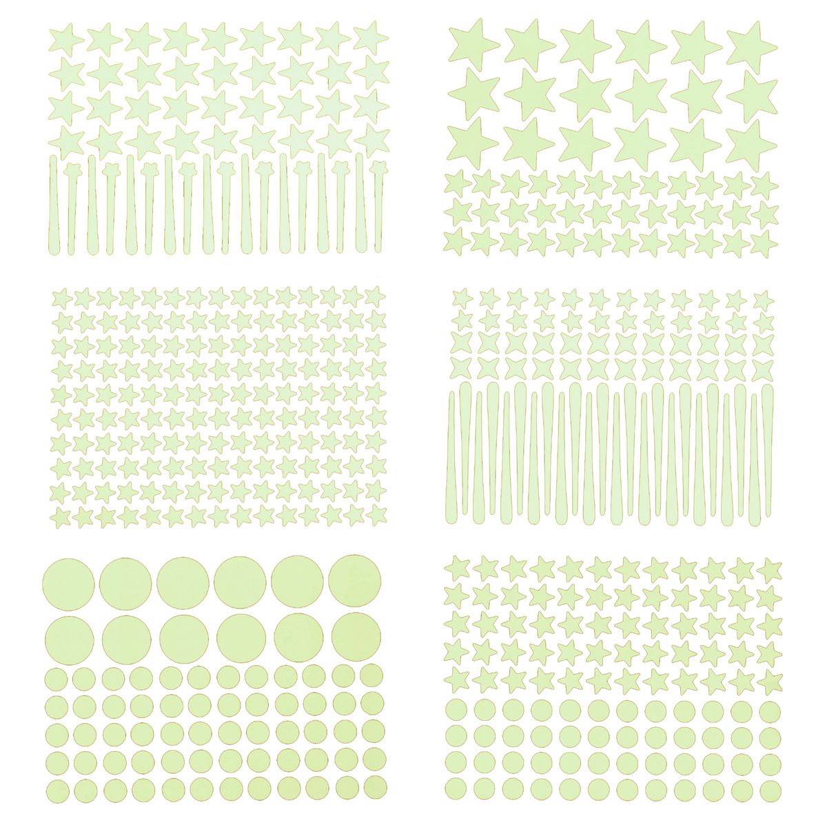 DIY Ceiling Wall Glow In The Dark Stickers – 6 Sheets