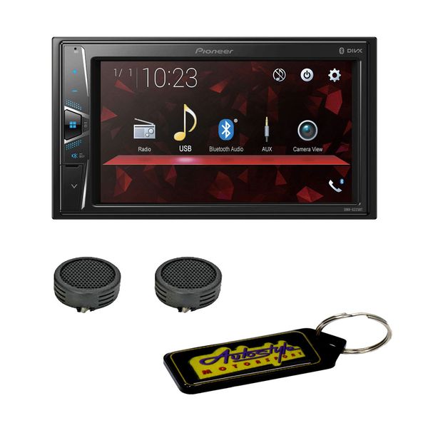 Pioneer DMH-G225BT 6.2" AV Receiver with Bluetooth &amp; Evo Tweeters &amp; Keyring