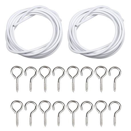 Home Decor Multifunctional Curtain Wire And Hooks Set Of 18 2m Today Get It Tomorrow Takealot Com