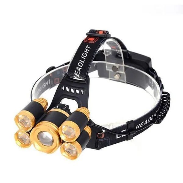 CTS - Five Light Source Zoom LED Rechargeable Headlamp