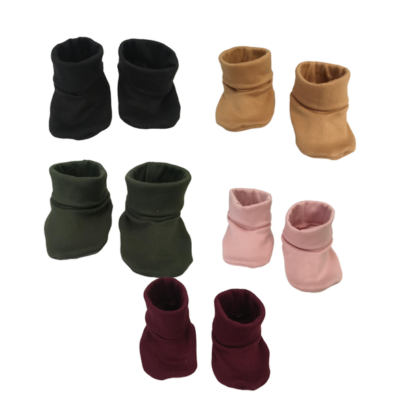 Baby Sleeping Socks Winter -Dty- 5 Pack - Black, Stone, Grey, Pink &amp; Maroon