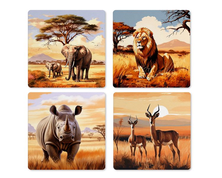 Coasters: South African Wildlife - 4 Pack