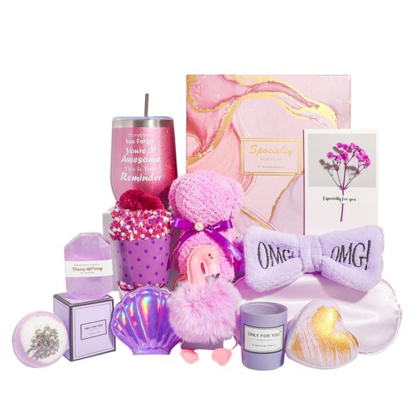 Luxury Lavender &amp; Rose Purple Self-Care Gift Box