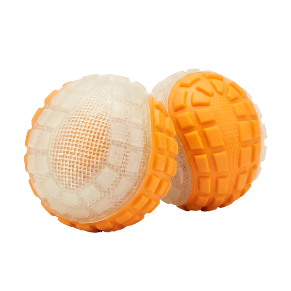 Nunbell 2-Piece Heavy Duty Tire Tread Dog Chew Balls for Powerful Chewers