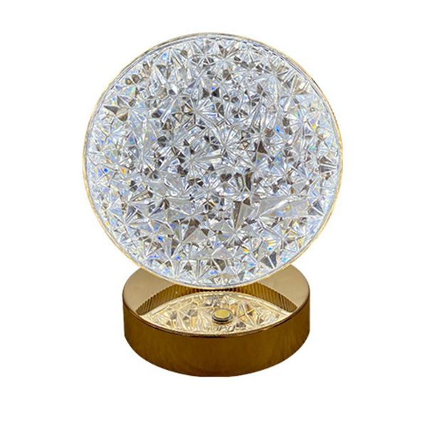 Clear Awesome Crystal LED Decorative Table Lamp- SD