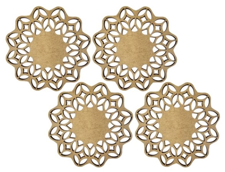 Floral Coasters - Set of 4
