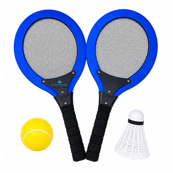 Racket Set with Ball &amp; Shuttlecock - Blue Outdoor Sports Toy