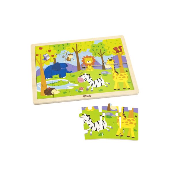 Viga 24 Piece Wooden Safari Puzzle