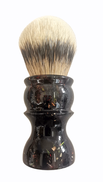 Shaving brush Oumo Pandora series Silk Silvertip Badger Black