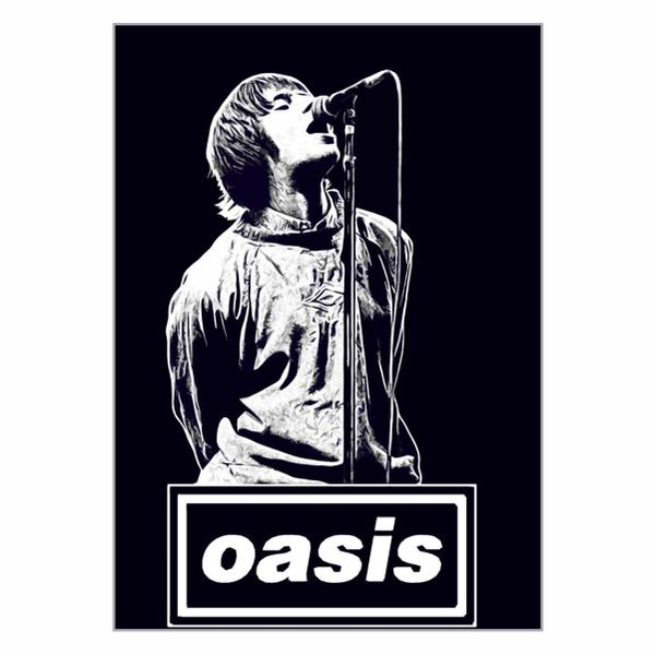 Oasis Black And White Poster - A1