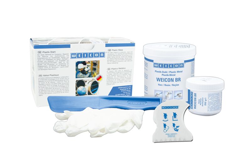 WEICON BR Epoxy Resin Plastic Steel | 500 g | Repair of Bronze Parts
