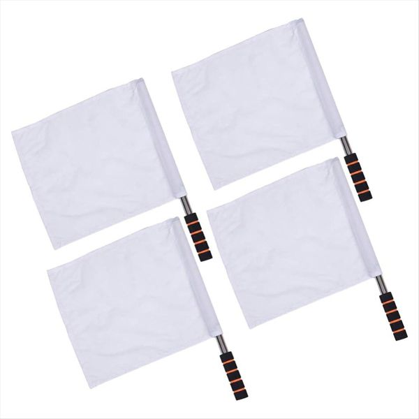 White Sports Referee Flag 4 Pieces Track And Field Event Referee Flag