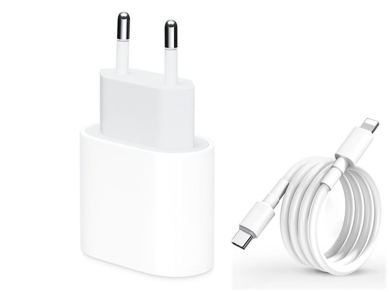 18W USB Type-C Power Adapter &amp; USB Type-C to Lightning Cable for iPhone