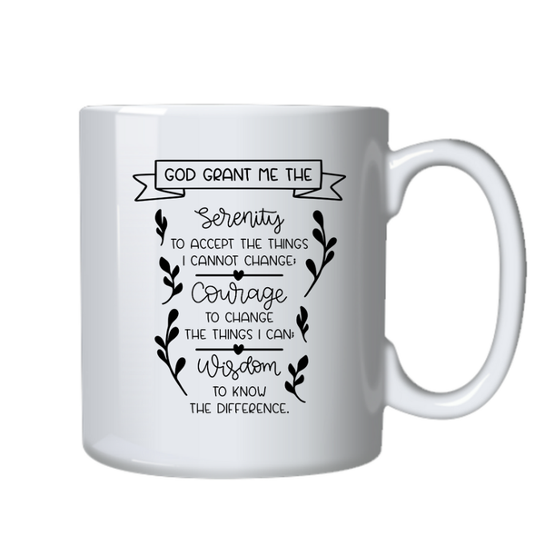 Serenity Prayer Christian Theme Birthday Christmas Gift Mug Cup-402