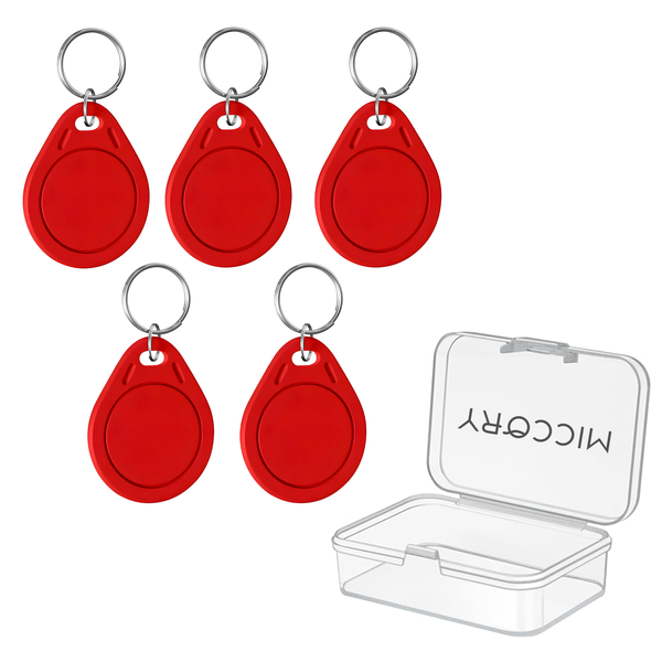 Miccory - Smart NFC Rewritable Keychain Tags (Red)
