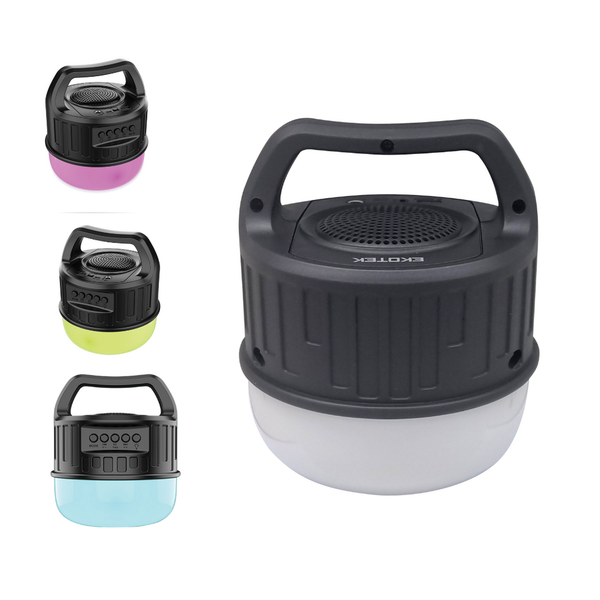Ekotek Rechargeable Boombox with Subwoofer &amp; Light -Black