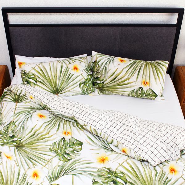 Humble Saffa - 100% Cotton Percale Duvet Cover - Delicious Frangipani