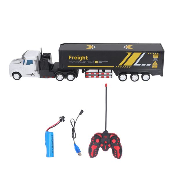 RC Semi Truck with Trailer Simulation Remote Control Flatbed Truck Trailer