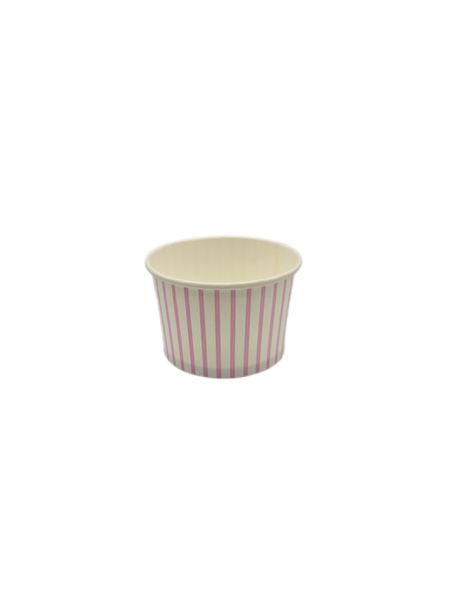 Pink Stripped Ice Cream Tub 120ml- Pack of 50