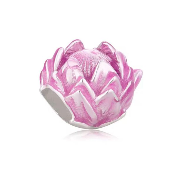 925 Sterling Silver Charm, Protea Charm for Bracelet, Charm for Women