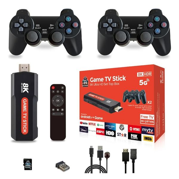 USB 2.0 Dual System Game Stick 8K Retro Video Games Console