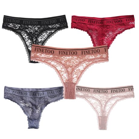 FINETOO 10 Pack G-String Thongs for Women Cotton