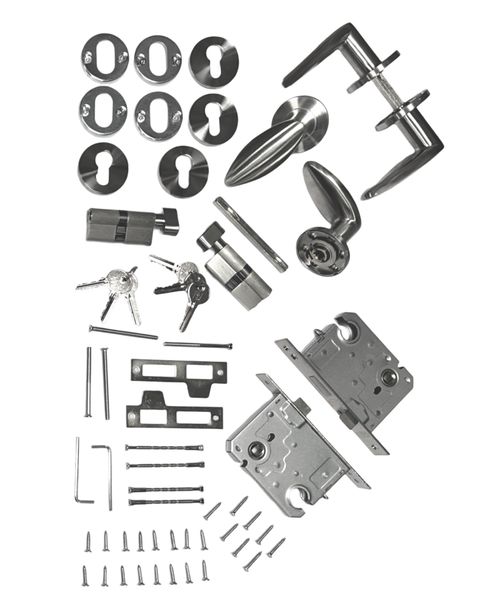 Lever Handle On Rose, Sash-Lock Cylinder &amp; Knob Cylinder Combo 2