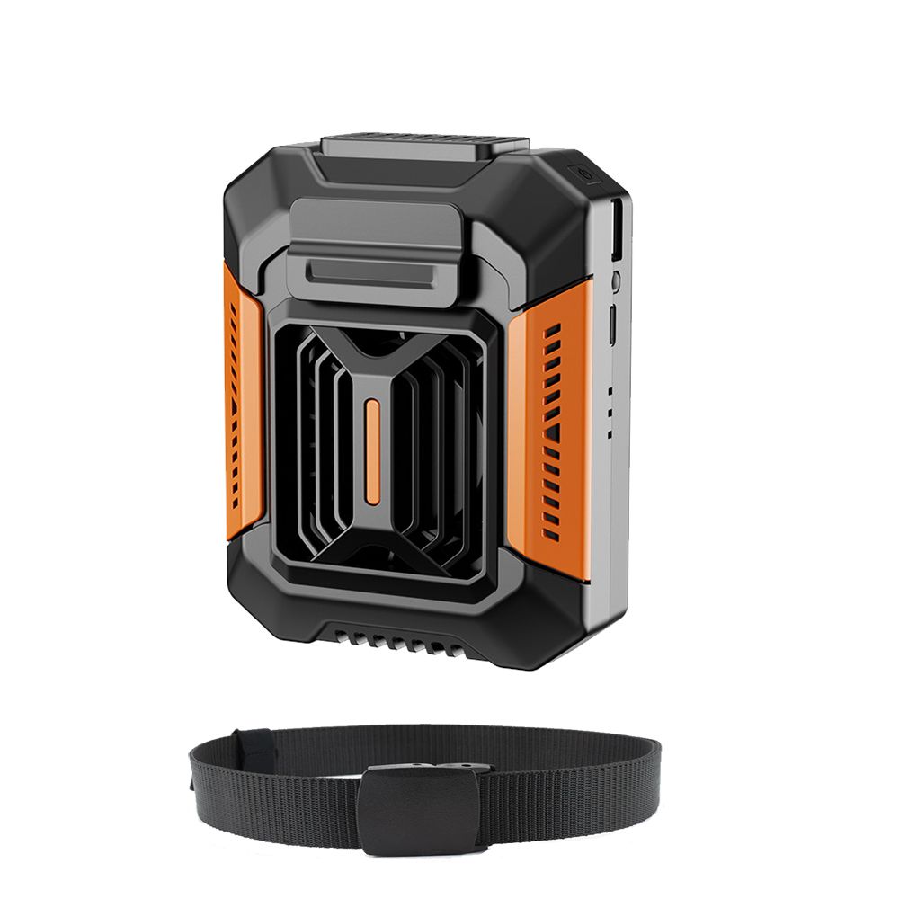 Waist Clip Portable Mini Fan, USB With Portable Power LED Light Waist Fan