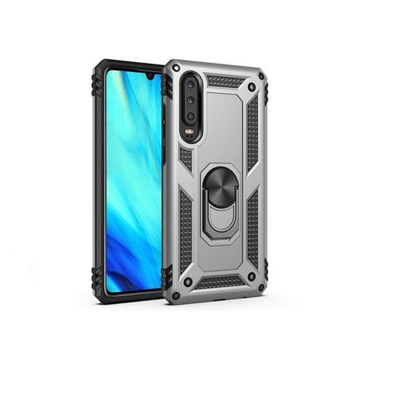 Ring Armor Case for Samsung A20S - Silver