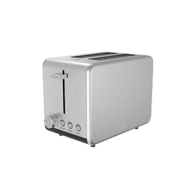 WINNING STAR Stainless Steel 2-Slice Slide-Out Toaster