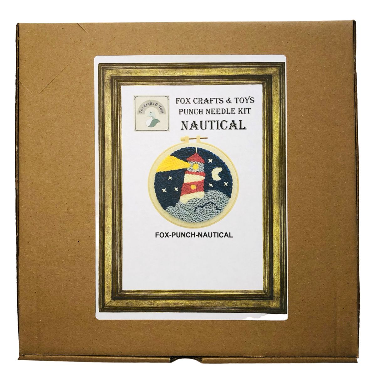 Nautical Lighthouse Punch Needle Embroidery Wool Art DIY Craft Kit