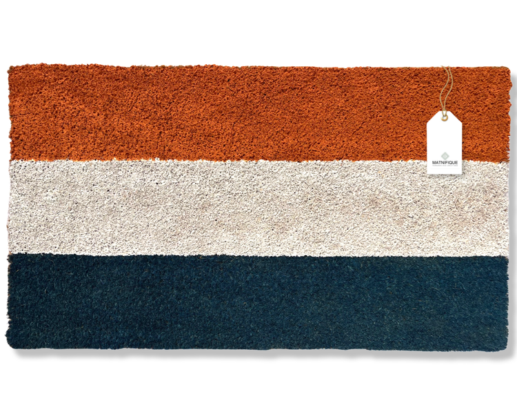 Orange White and Blue Mat Design 700 x 400 x 14mm