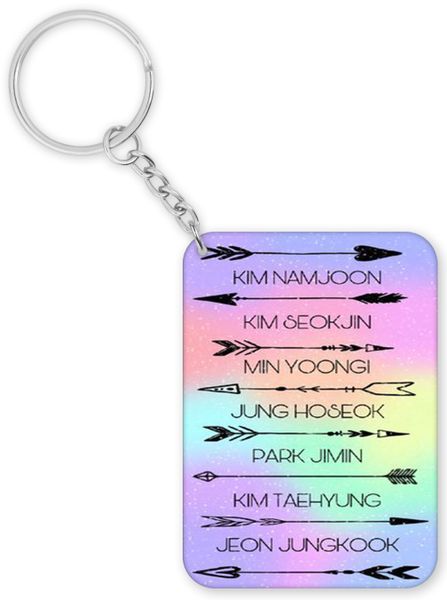 BTS Crew Names Birthday Christmas KPop Gift Keyring