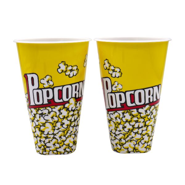 Set Of 2 - 17cm Retro Popcorn Buckets