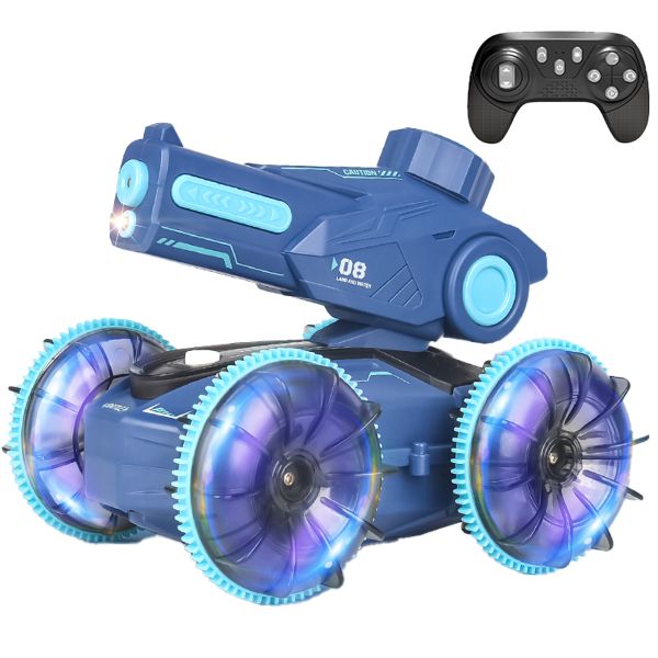 3-in-1 Remote Control Car, RC Boat &amp; Water Gun - Amphibious RC Car for Pool
