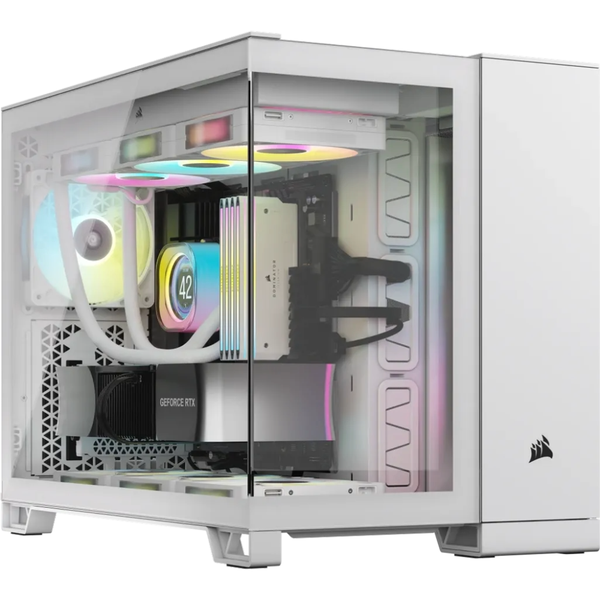 Corsair 2500X Computer Box - Midi Computer Tower - White PC Case