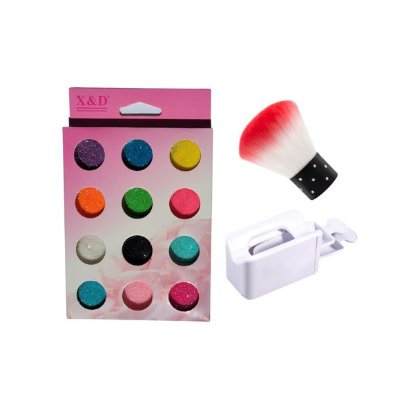 Coloured Fine Glitter Pods Nail Art Combo - 14 Pieces