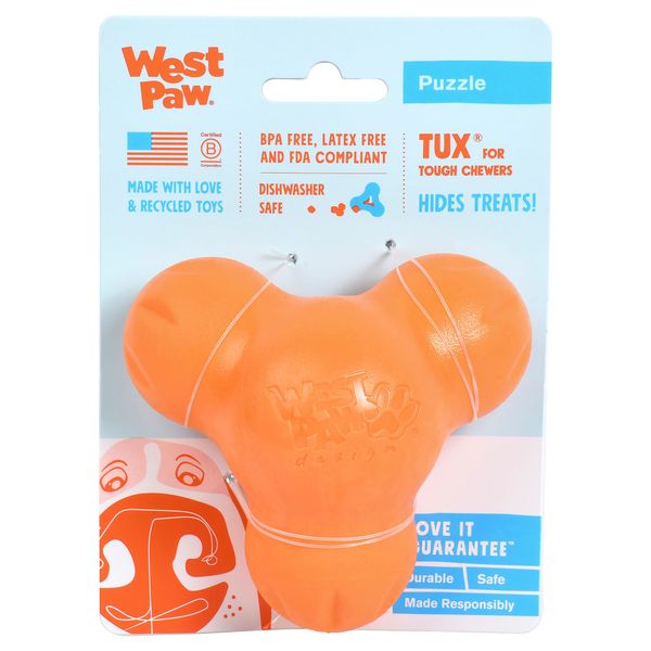 West Paw - Tux Large Orange Dog Chew Toy