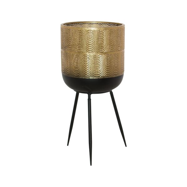 MC - Black/Gold Tri Leg Pot