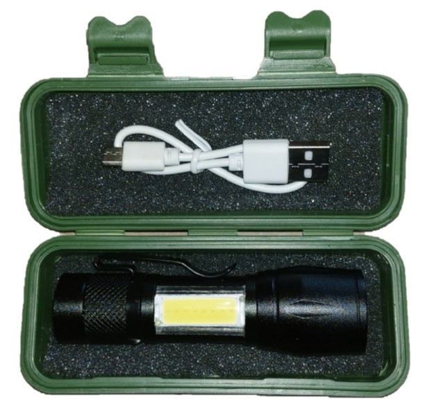 Rechargeable Tactical Flashlight with Adjustable Zoom &amp; USB Charging