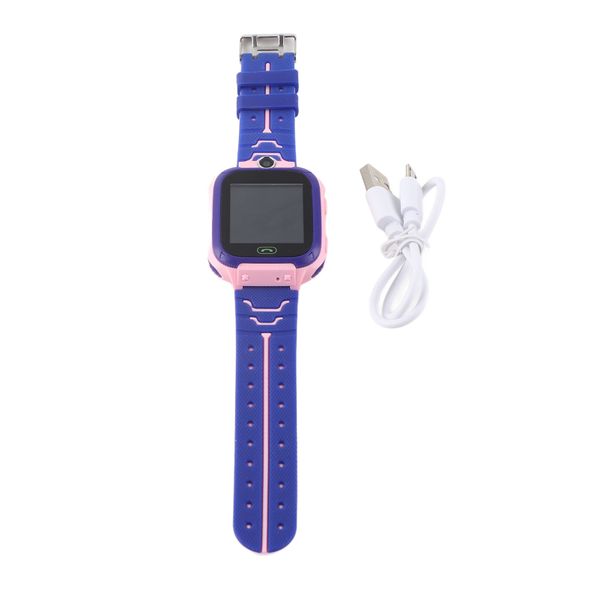 Kids Smart Watch LBS Positioning Children Phone Watch SOS Alert Photo Pink