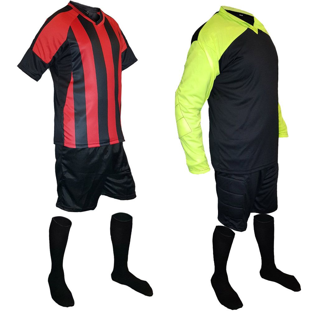Soccer Kit With Goalkeeper AC Milano Team of 15 Buy Online in