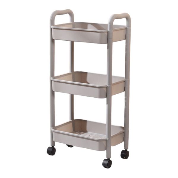 3 TierThick Pipe Rolling UItility Cart Mobile Storage Trolley with Wheels