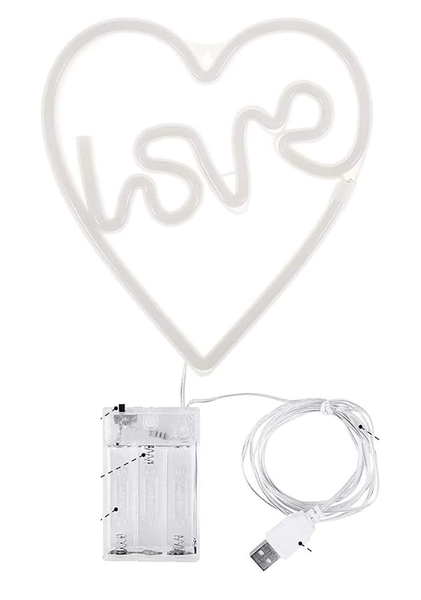 Love with Heart Neon Led Light