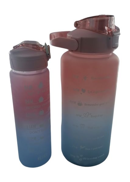2 Toned Flip Top Water Bottles Pack Of 2
