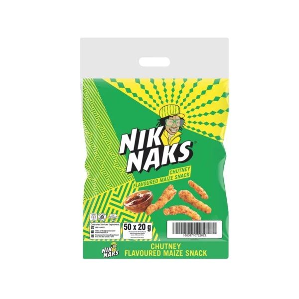 Simba NikNaks Fruit & Chutney Maize Snacks Balers 50 x 20G Packets