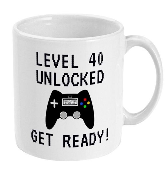 40th Birthday Level 40 Unlocked Gamer Gaming Gift Mug