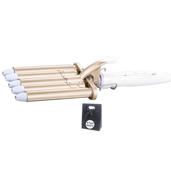 Professional Curling Iron Five Barrel Hair Styler + Starshot Gift Bag