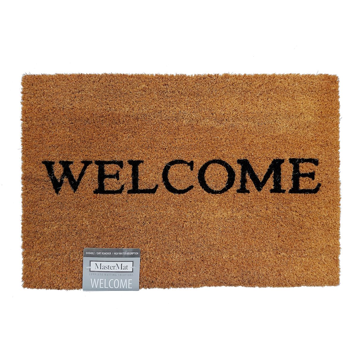 MasterMat Welcome Coir Doormat 100% Natural Coir & PVC Backing ...