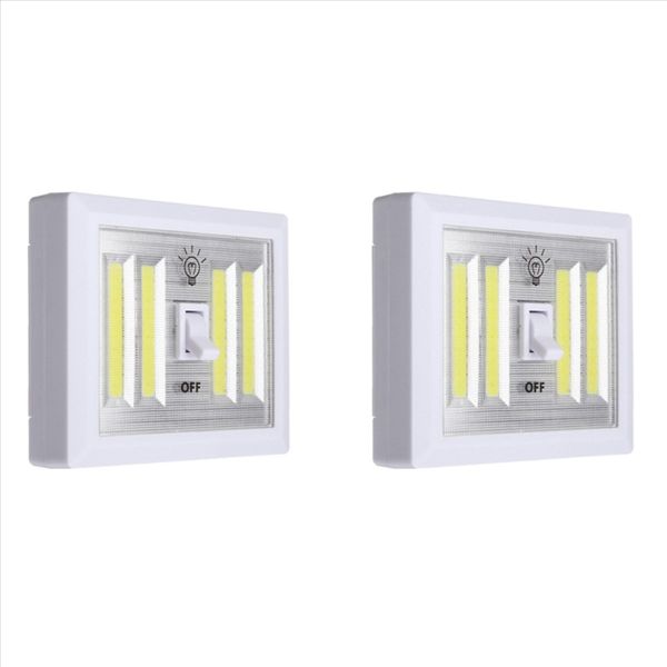 2Pcs Cob Wall Lamp Switch Led Garage Emergency Camping Night Lights